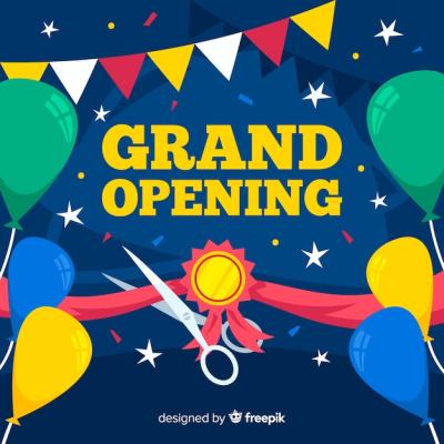 Grand Opening Concept Flat Vector Template – Free Download