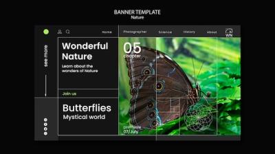 Nature Horizontal Banner PSD Template – Free Download