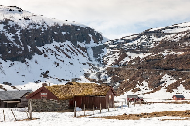 Snow-Covered Fjord in the Mountains – Free Download