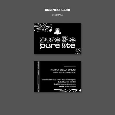 Delicious Beverage Business Card Design – Free Download