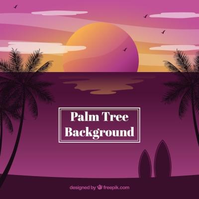 Tropical Sunset Background – Free Stock Photo for Download