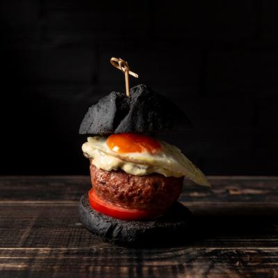 Delicious Front View Burger with Egg – Free Stock Photo for Download