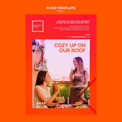 Rooftop Party Flyer Template – Free Download, Free Stock Photo