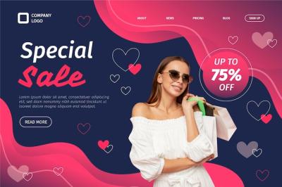 Gradient Sale Landing Page Template – Free Download