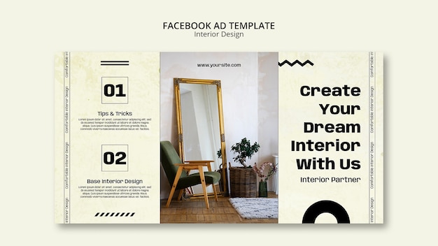 Interior Design Facebook Template – Free Download