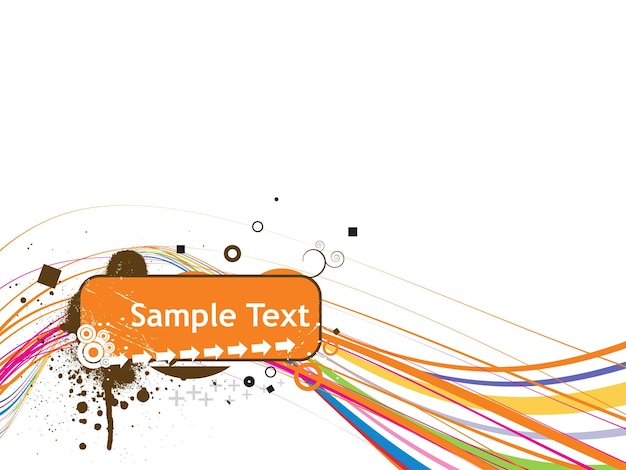 Abstract Wave Line Sample Text Banner Vector Illustration â Free Download