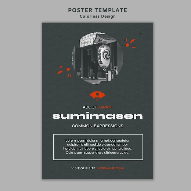 Colorless Design Poster Template – Free Download