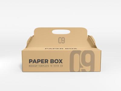 Kraft Paper Food Delivery Box and Holder Packaging Mockup – Free Download