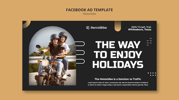 Motorbike Trips Facebook Template – Free Download