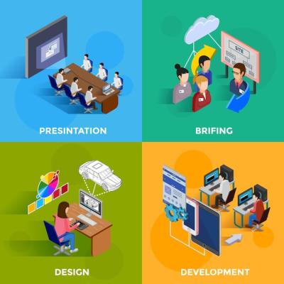 Development Isometric Design Concept – Free Stock Photo Download