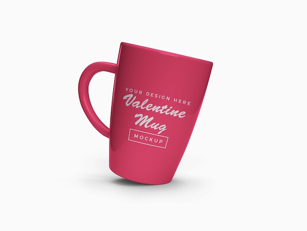 Pink Valentine Mug Mockup Design Isolated – Free Download