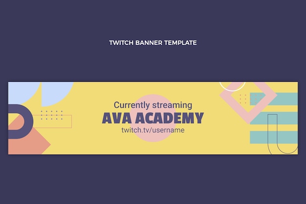 Flat English Lessons Twitch Banner – Free Download