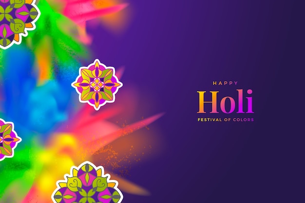 Gradient Holi Festival Celebration Background – Free Download