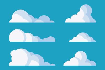 Flat Clouds Collection – Free Stock Photo Download