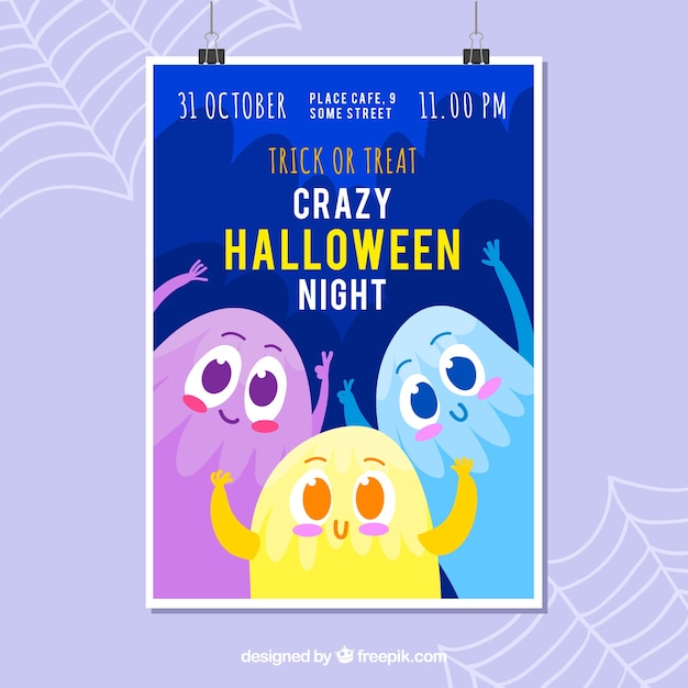 Lovely Ghosts Halloween Poster – Free to Download