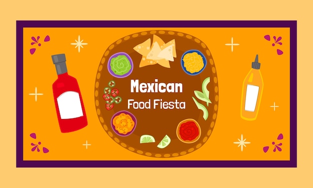 Hand Drawn Mexican Restaurant Facebook Template – Free Download