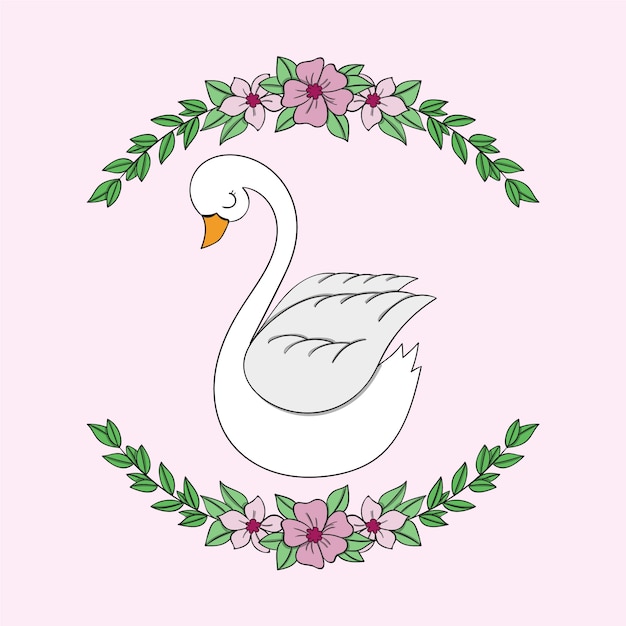 Beautiful Illustrated Swan Princess – Free Download