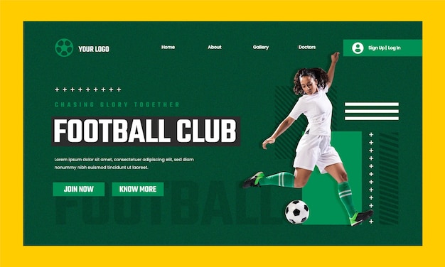 Sport Club Landing Page Template – Free Download