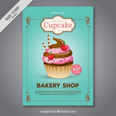 Thorough Cupcake Bakery Shop Flyer – Free Download