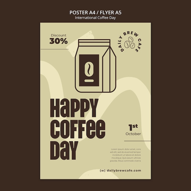 International Coffee Day Poster Template – Free Download