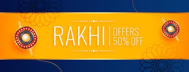 Traditional Raksha Bandhan Sale Banner Design – Free Download