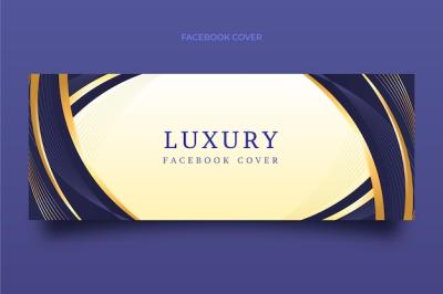 Gradient Golden Luxury Social Media Cover Template – Free to Download