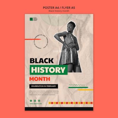 Black History Month Celebration Poster – Free Download, Free Stock Photo