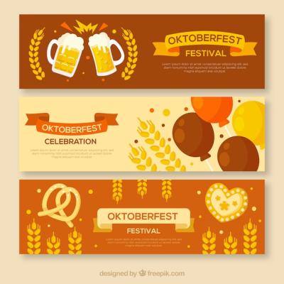 Oktoberfest Banners Set for Your Projects – Free Download