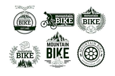 Hand-Drawn Bike Logo Collection – Free Download