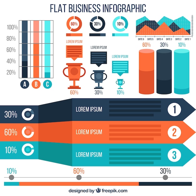 Infographic Elements for Business Presentation – Free Stock Photo Download