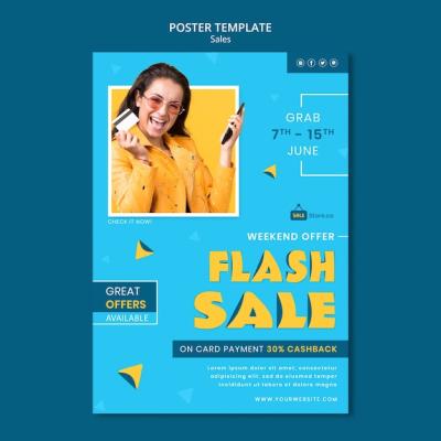 Flash Sale Poster Template – Free Download