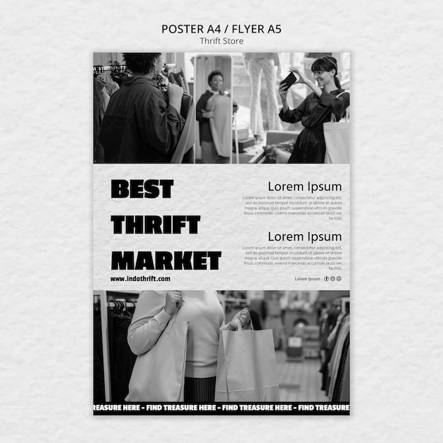 Thrift Store Concept Poster Template – Free to Download