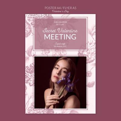 Secret Meeting Poster for Valentine’s Day – Free Download