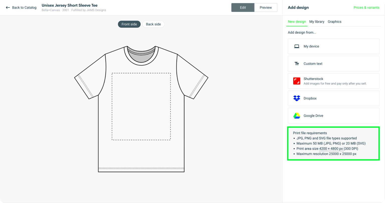 Print File Sizing  Printify