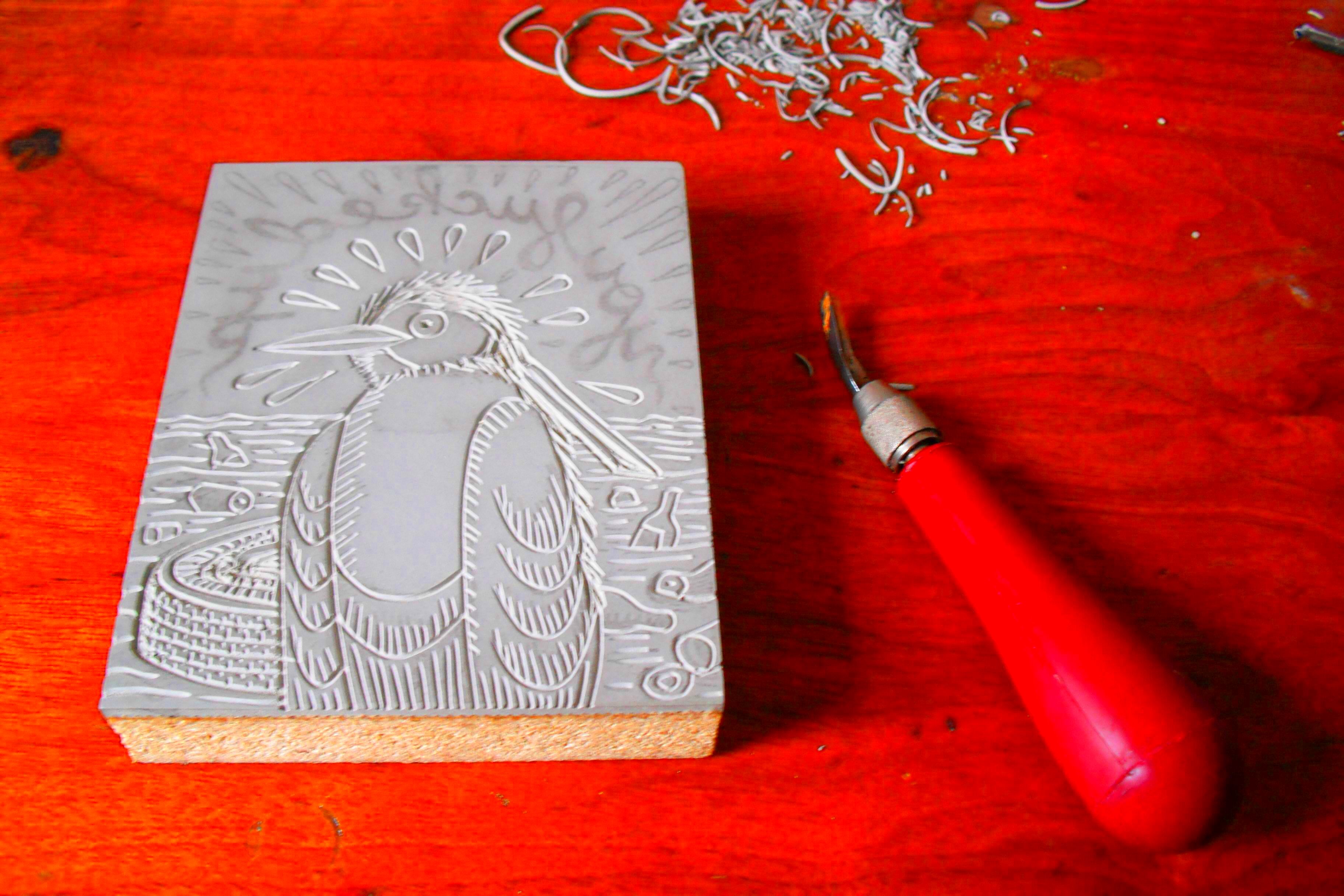 Transfering Image to Lino Block  Linoleum block Mark making Teaching art