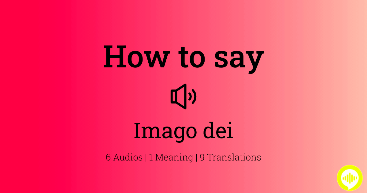 How to pronounce imago dei in Latin  HowToPronouncecom