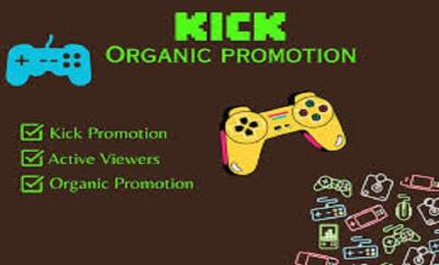 I Will Do Kick Promotion and Bring Live Viewers to Your Kick Channel and Kick Followers