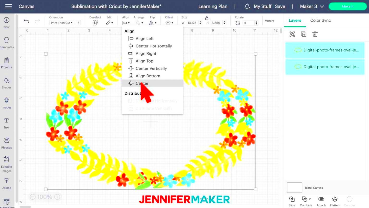 Sublimation With Cricut  Create  Print In Design Space  Jennifer Maker