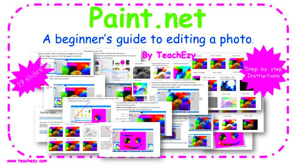 Paintnet step by step instructions for A300  Photo editing programs 