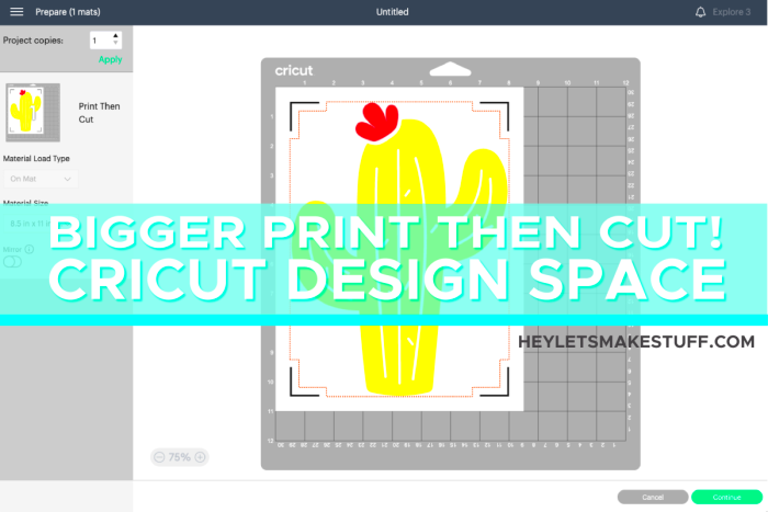 New Larger Cricut Print then Cut Size and How to Use It  Hey Lets 