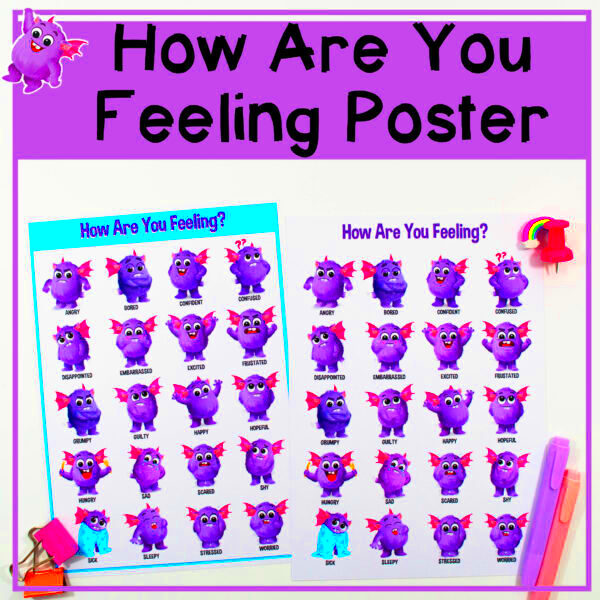 How Are You Feeling Poster  Recognise Emotions Check in Chart with 