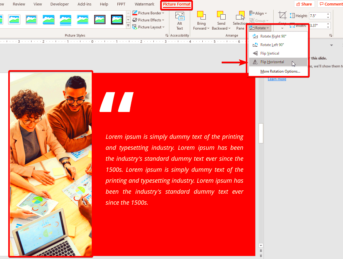 How to Invert a Picture in PowerPoint