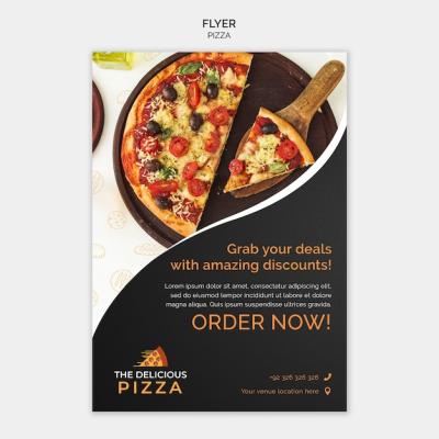 High-Quality Pizza Ordering Flyer Template – Free Download