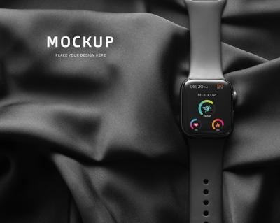 Smartwatch Mockup in Dark Environment – Free Stock Photo for Download