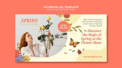 Spring Template in Flat Design – Free Stock Photo for Download