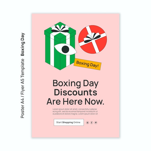 Boxing Day Celebration Poster Template – Free Download