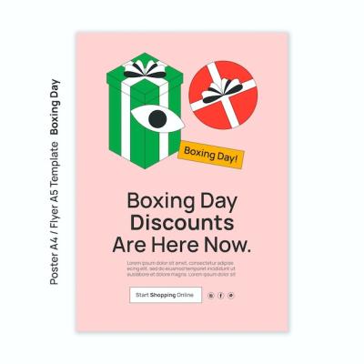 Boxing Day Celebration Poster Template – Free Download