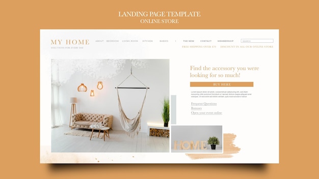 Landing Page Template for Home Furniture Online Shop – Free Download