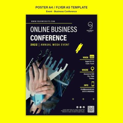 Vertical Poster Template for Professional Business Event – Free Download