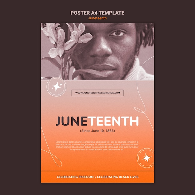 Juneteenth Vertical Poster Template – Free to Download